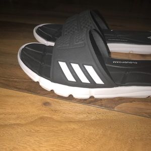 Adidas Cloudfoam Black Slides